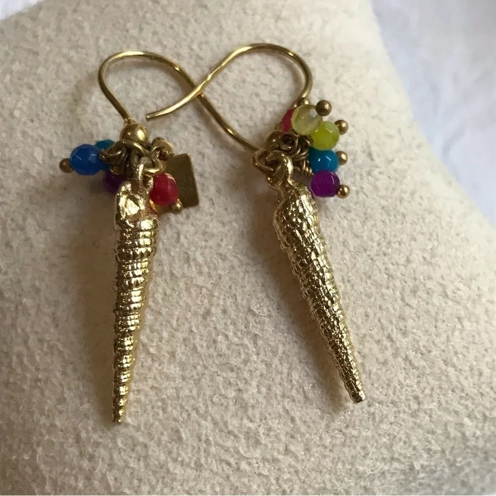 Rosantica Italy 925 Ice Cream Cone Beaded Statement Dangle Earrings - Picture 11 of 16